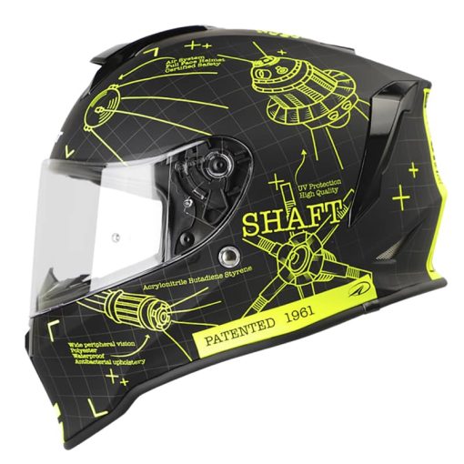 Casco Shaft 551 Blueprint Negro Amarillo