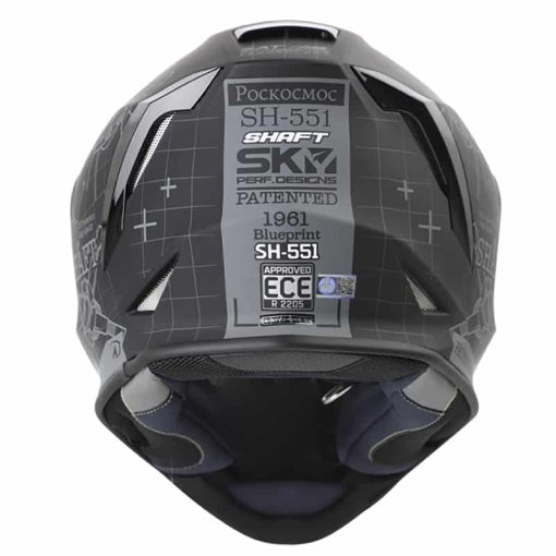 Casco Shaft 551 Blueprint Negro Gris - Image 4