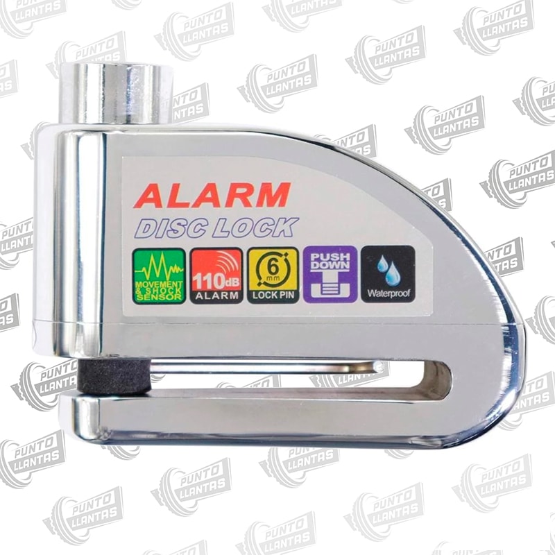 CANDADO CON ALARMA CROMADO EUROLOCK