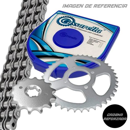 Kit De Arrastre Cassarella Cbr 250 6H 520-H-124C Cadena Niquelada
