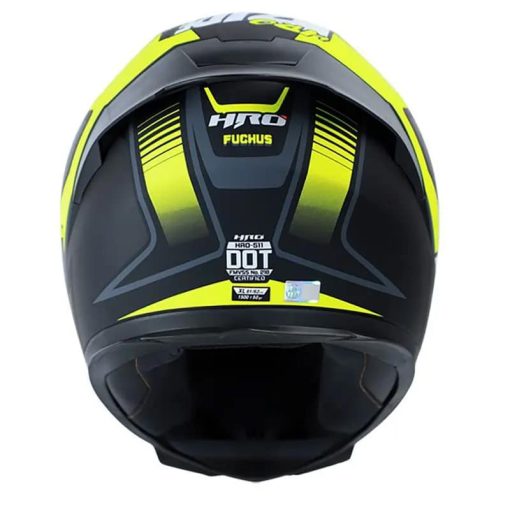 Casco Hro 511 Fuckus Negro Amarillo - Image 3