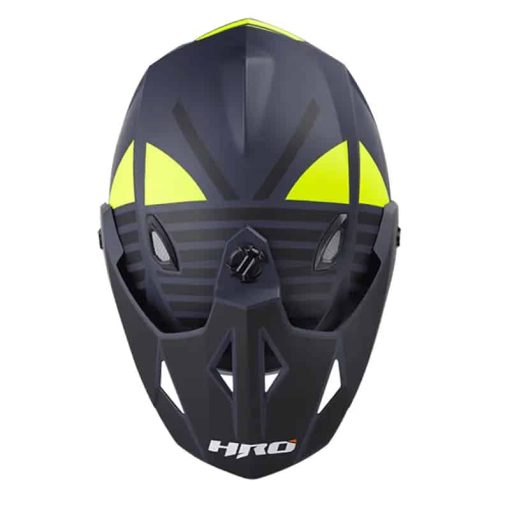 Casco Hro Mx330 Dv Bars Azul Navy Amarillo - Image 4