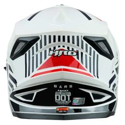 Casco Hro Mx330 Dv Bars Blanco Rojo11 copia - Punto Llantas 2