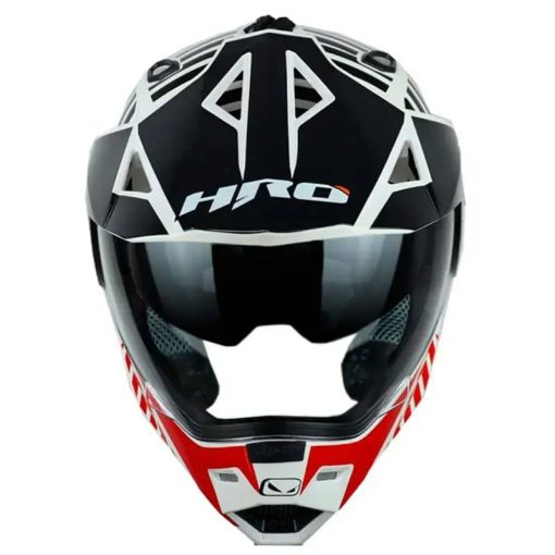 Casco Hro Mx330 Dv Bars Blanco Rojo - Image 4