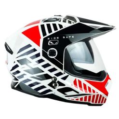 Casco Hro Mx330 Dv Bars Blanco Rojo31 copia - Punto Llantas 1