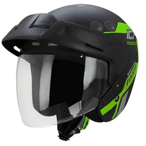 Casco Ich 101 Stelars Negro Mate Verde - Image 3
