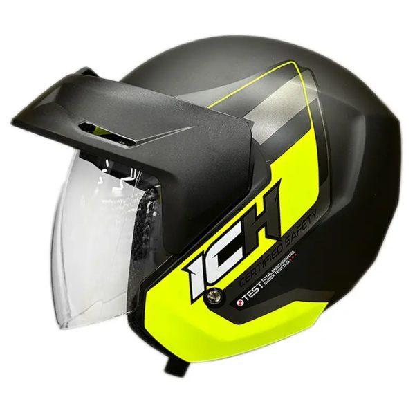 Casco Ich 101 Terra Negro Brillo Amarillo11 Copia - Punto Llantas 1