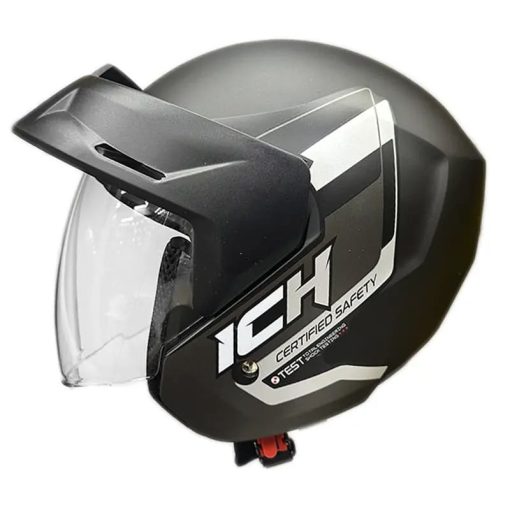 Casco Ich 101 Terra Negro Mate Gris