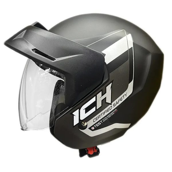Casco Ich 101 Terra Negro Brillo Gris31 Copia - Punto Llantas 1