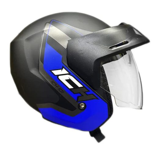 Casco Ich 101 Terra Negro Mate Azul - Image 2