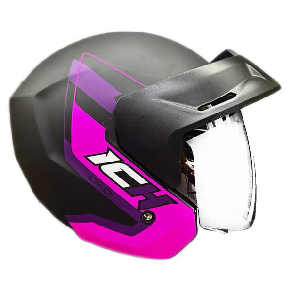 Casco Ich 101 Terra Negro Mate Fucsia11 Copia - Punto Llantas 3