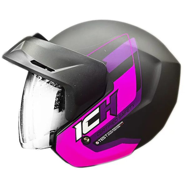 Casco Ich 101 Terra Negro Mate Fucsia21 Copia 1 - Punto Llantas 1