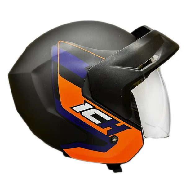Casco Ich 101 Terra Negro Mate Naranja11 Copia - Punto Llantas 3