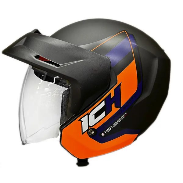 Casco Ich 101 Terra Negro Mate Naranja31 Copia - Punto Llantas 1