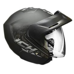 Casco Ich 101 Wind Lion Negro Brillo Gris11 copia - Punto Llantas 2