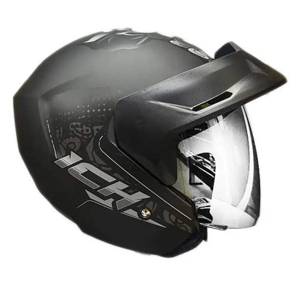 Casco Ich 101 Wind Lion Negro Brillo Gris11 Copia - Punto Llantas 3