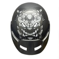 Casco Ich 101 Wind Lion Negro Brillo Gris21 copia - Punto Llantas 1