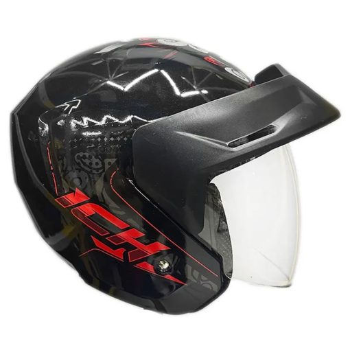 Casco Ich 101 Wind Lion Negro Brillo Rojo - Image 2