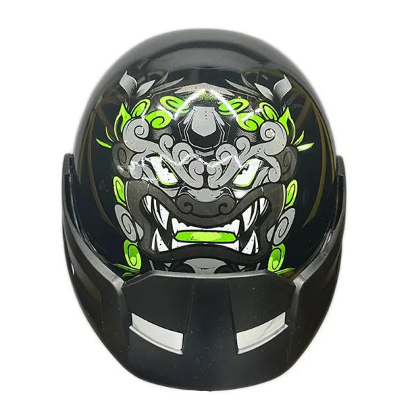 Casco Ich 101 Wind Lion Negro Brillo Verde11 Copia - Punto Llantas 2
