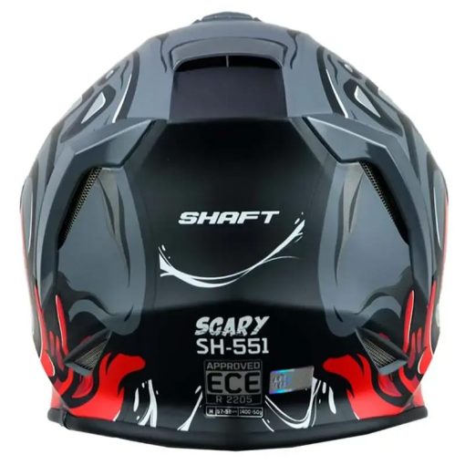 Casco Shaft 551 Sgary Gris Rojo - Image 2