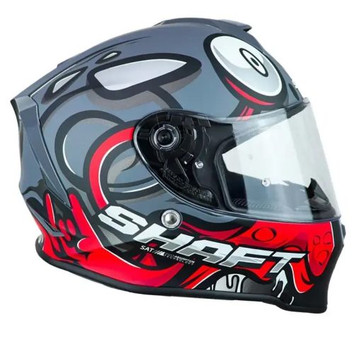 Casco Shaft 551 Sgary Gris Rojo - Image 3