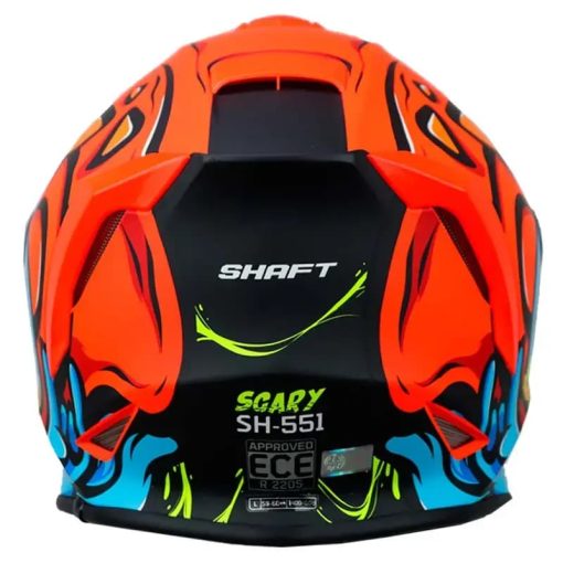 Casco Shaft 551 Sgary Naranja Azul - Image 3