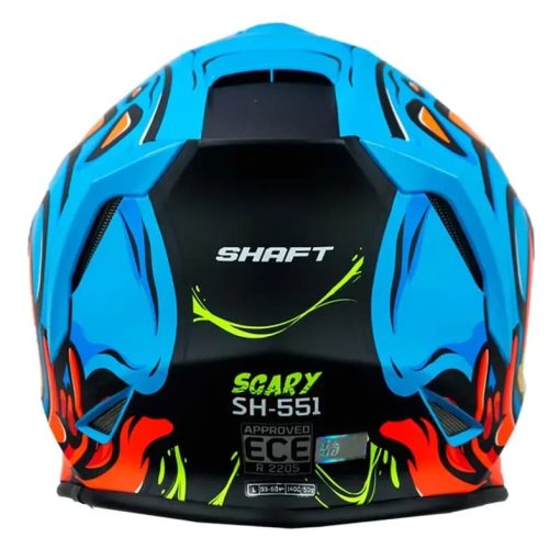 Casco Shaft 551 Sgary Azul Naranja - Image 3