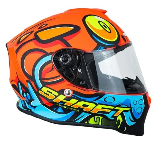 Casco Shaft 551 Sgary Naranja Azul - Image 2