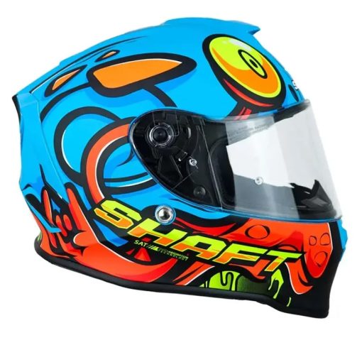 Casco Shaft 551 Sgary Azul Naranja - Image 2