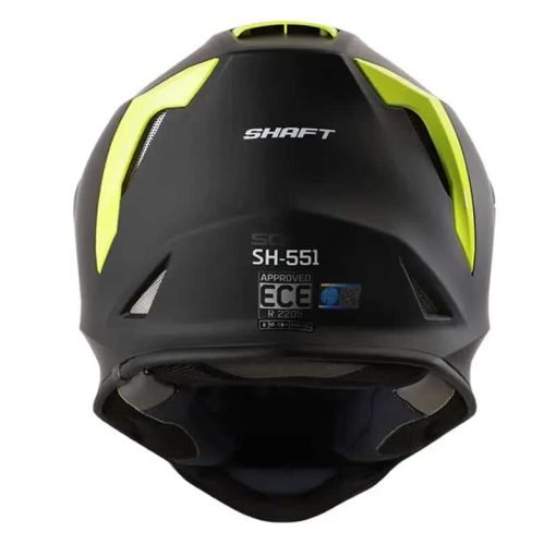 Casco Shaft 551 Solid Flow Negro Amarillo - Image 2