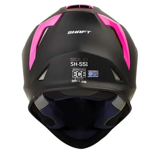 Casco Shaft 551 Solid Flow Negro Fucsia - Image 2