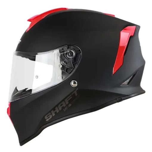 Casco Shaft 551 Solid Flow Negro Rojo