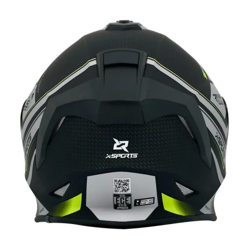 Casco X-Sports V151 Brigth Negro Amarillo Brillo - Image 3