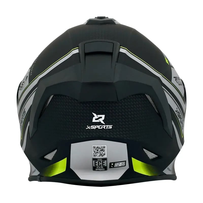 Casco Moto X-SPORTS V151 Lexot Talla L Negro Azul Brillant