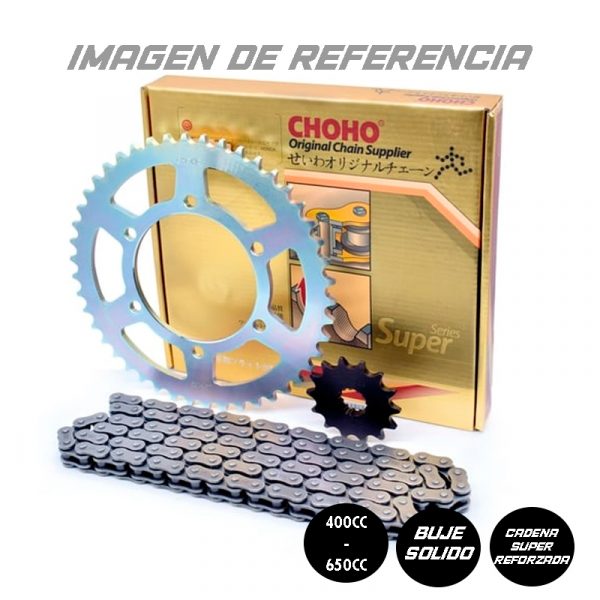 Kit De Arrastre Choho Cadena Reforzada Buje Solido Sx 1 - Punto Llantas 1