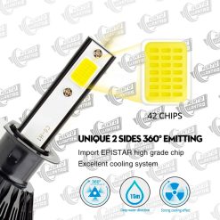 LUZ LED K2 H1 12V 11000LMS DC 3 - Punto Llantas 1