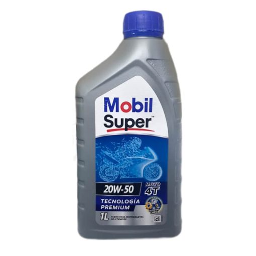 Aceite Mobil Super Plus 4T 20W-50 Tapa Azul