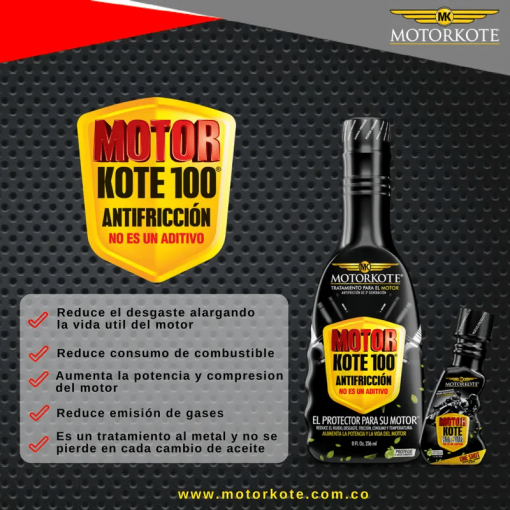 Aditivo De Aceite Motorkote Racing Antifricción 8Oz (Carros)