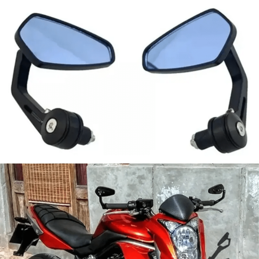 Espejo Cafe Racer Triangular Carbono