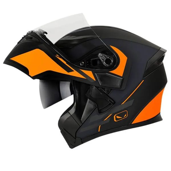 Casco Hro 3400Dv Ineffable Negro Naranja Mate11 copia - Punto Llantas 1