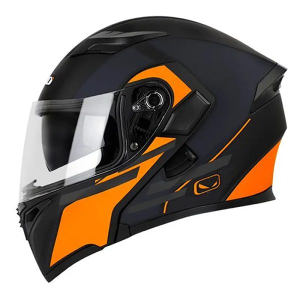 Casco Hro 3400Dv Ineffable Negro Naranja Mate21 copia - Punto Llantas 2