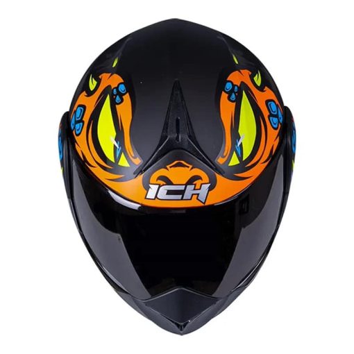 Casco Ich 3110 Guinz Negro Mate Naranja - Image 4