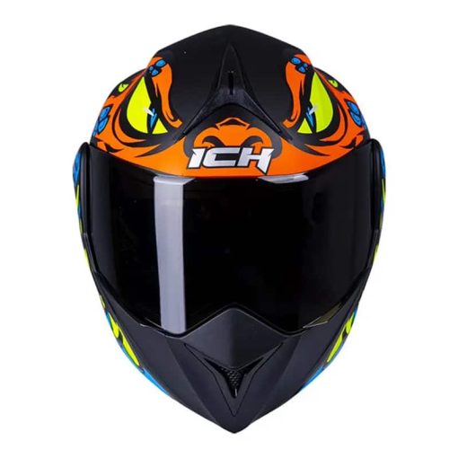 Casco Ich 3110 Guinz Negro Mate Naranja - Image 5