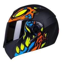 Casco Ich 3110 Guinz Negro Mate Naranja51 copia - Punto Llantas 1