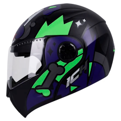 Casco Ich 3110 Kids Frenz Negro Azul Oscuro Mate4 - Punto Llantas 1