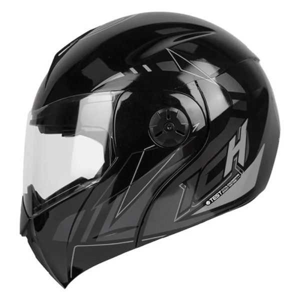 Casco Ich 3110 Quortez Negro Brillo Gris11 Copia - Punto Llantas 2