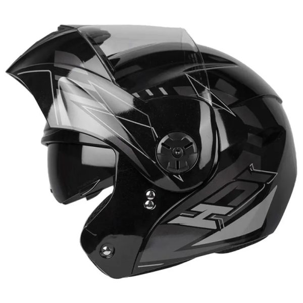 Casco Ich 3110 Quortez Negro Brillo Gris41 Copia - Punto Llantas 1