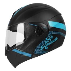Casco Ich 3110 Texturer Negro Brillo Turquesa11 copia - Punto Llantas 1