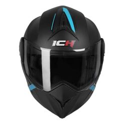 Casco Ich 3110 Texturer Negro Brillo Turquesa21 copia - Punto Llantas 2