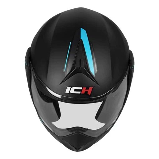 Casco Ich 3110 Texturer Negro Brillo Turquesa - Image 4